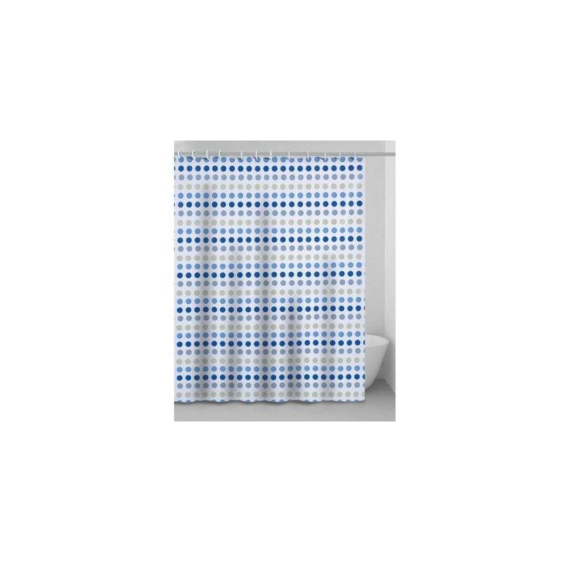foto del prodotto tenda doccia palline in vinile anelli cm 180x200