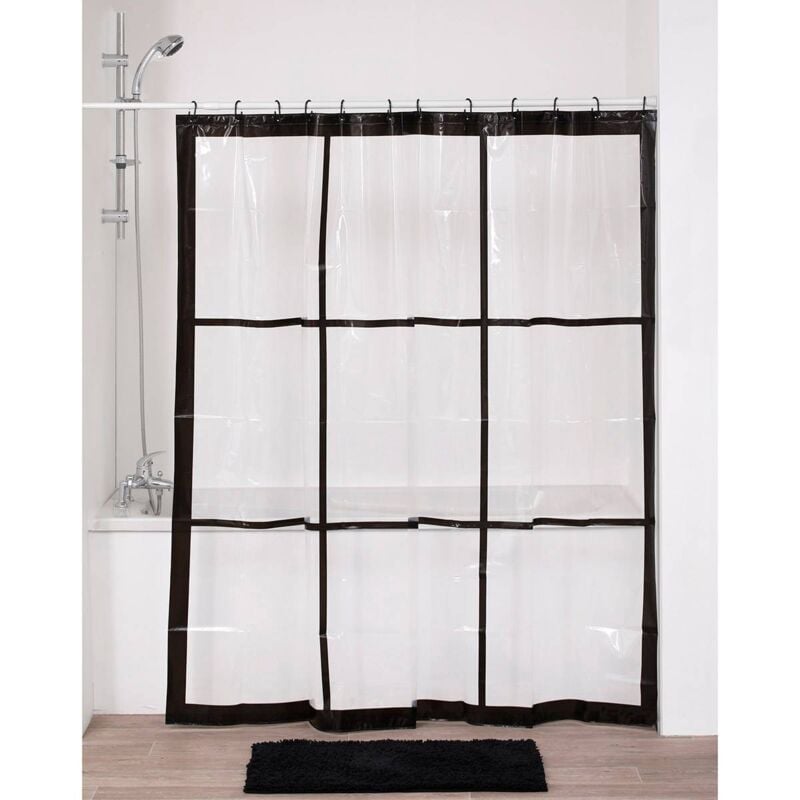 foto del prodotto tenda doccia peva 180x180 cm trasparente stampata neo retro tendance