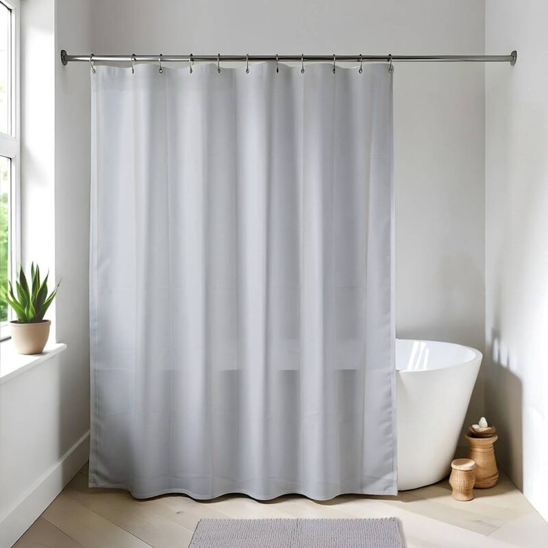 foto del prodotto tenda doccia peva 180x200cm grigio chiaro tendance