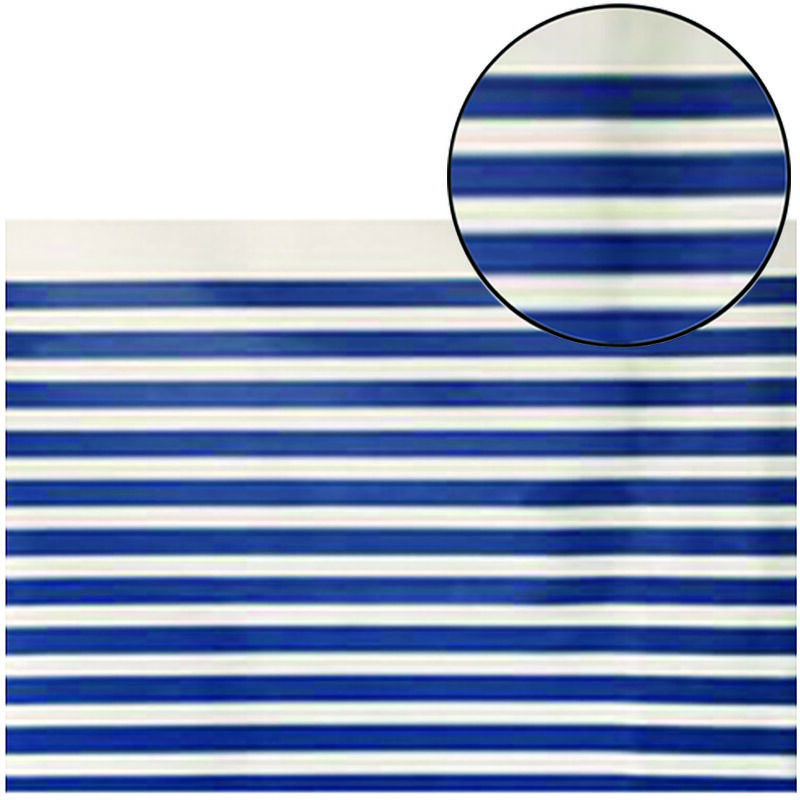 foto del prodotto tenda doccia peva bianca blu striscia cm 240x200