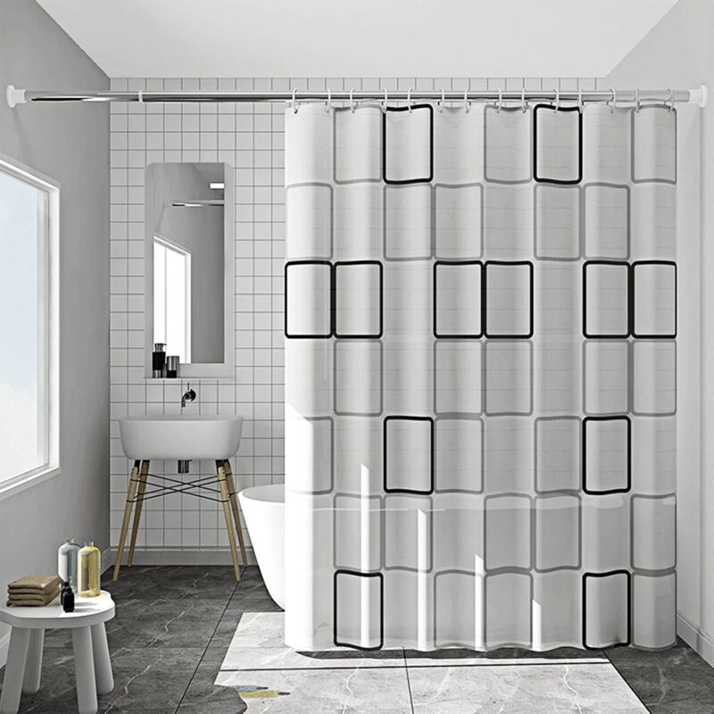 foto del prodotto tenda doccia peva tenda vasca da bagno impermeabile antimuffa asciugatura rapida antibatterica lavabile per dormitorio famiglia hotel 200x200cm