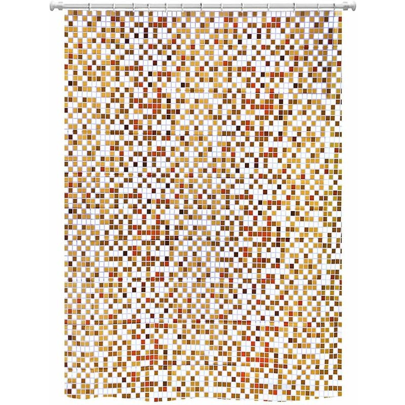 foto del prodotto tenda doccia vasca bagno 180x200 cm resistente impermeabile antimuffa moderna con ganci a