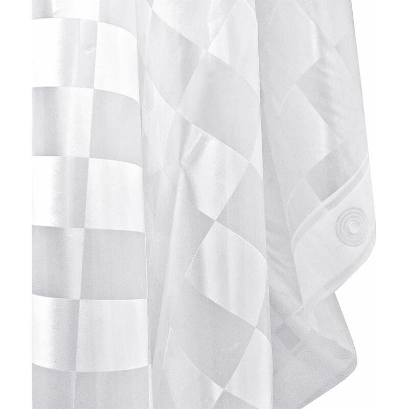 foto del prodotto tenda doccia vasca bagno 180x200 cm resistente impermeabile antimuffa traslucida con ganci l