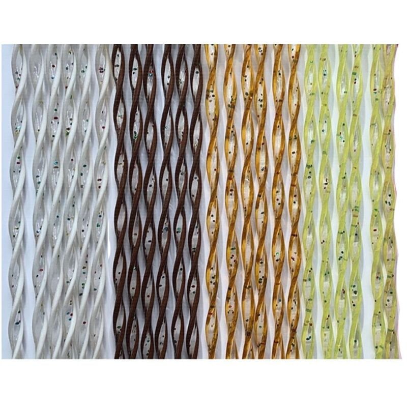 foto del prodotto tenda elicoidale 'luna' cm. 100 x 220 - avana/traspar.
