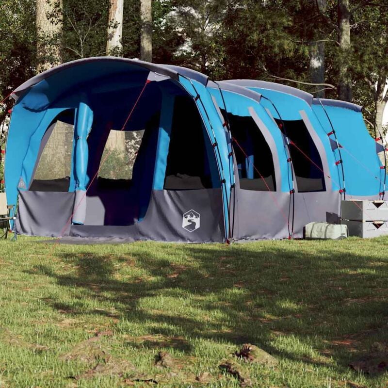 foto del prodotto tenda familiare a tunnel per 8 persone blu impermeabile vidaxl