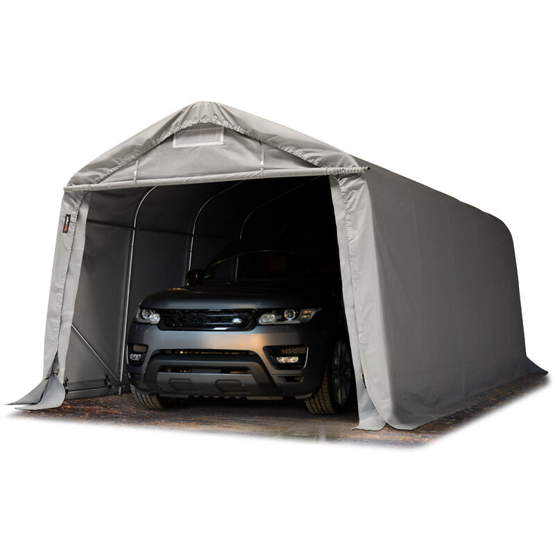 foto del prodotto tenda garage ca. 3,3x6,0 m telo in primetex 2300 ignifugo color grigio