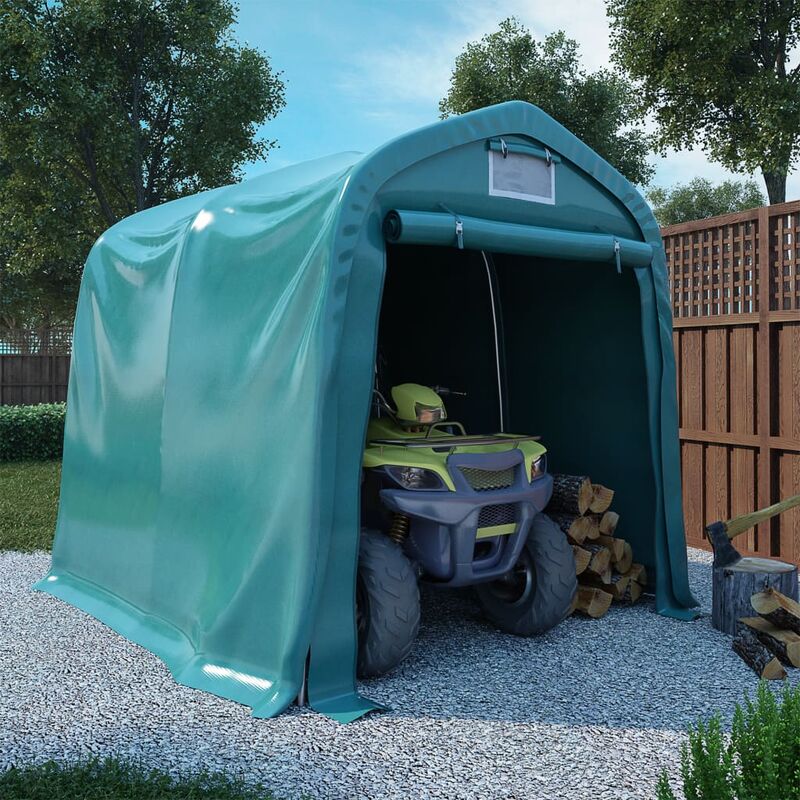 foto del prodotto tenda garage in pvc resistente verde scuro vari dimensioni dimensioni 1.6x2.4 m