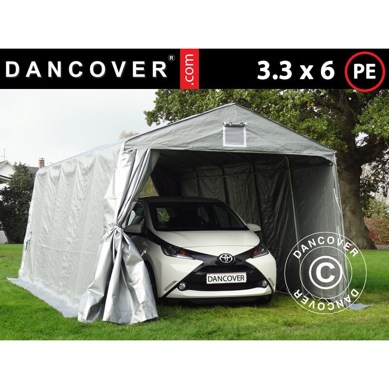 foto del prodotto tenda garage pro 3,3x6x2,4m pe, grigio
