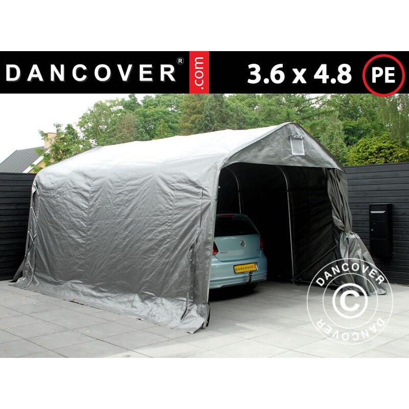 foto del prodotto tenda garage pro 3,6x4,8x2,68m, pe, grigio