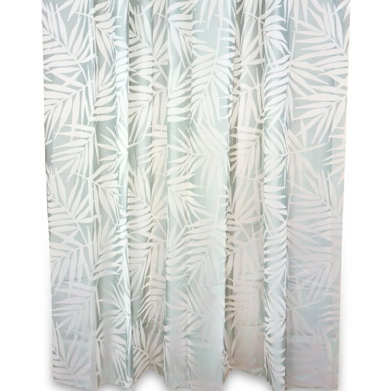 foto del prodotto tenda impermeabile doccia vasca in peva fantasia foglie h 200 con ganci mod. maya bay 180 cm