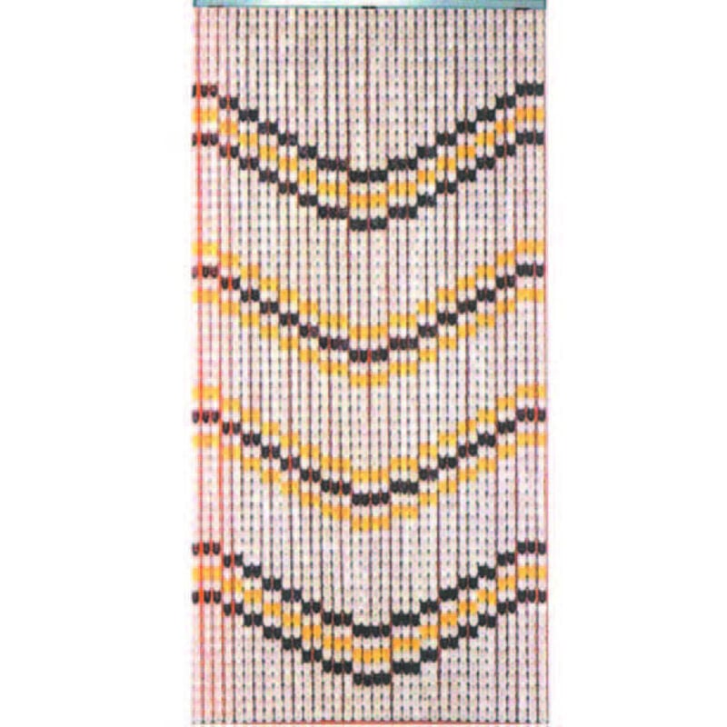 foto del prodotto tenda in pvc con pannelli ondulati da 100x220 cm, modello f con 36 vette e dettagli in tinta marrone