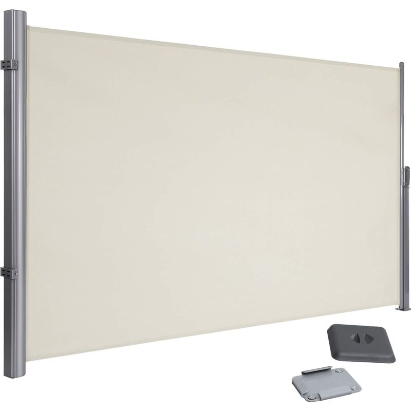 foto del prodotto tenda laterale 160 x 350cm, per balcone e terrazzo, protezione privacy, parasole, separatore, beige,