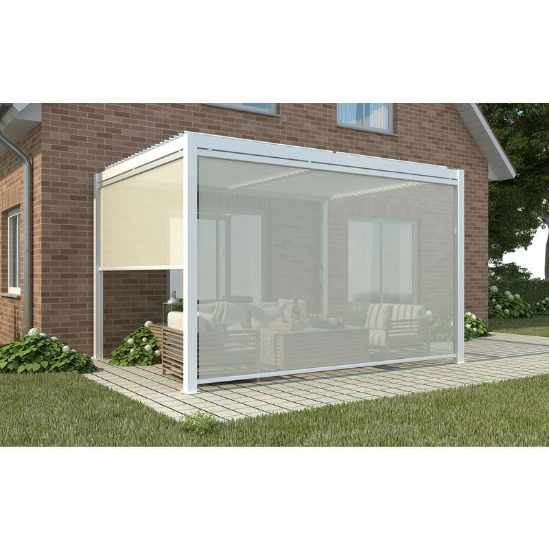foto del prodotto tenda laterale in textilene per pergola bioclimatica lato 270x218h cm solarium