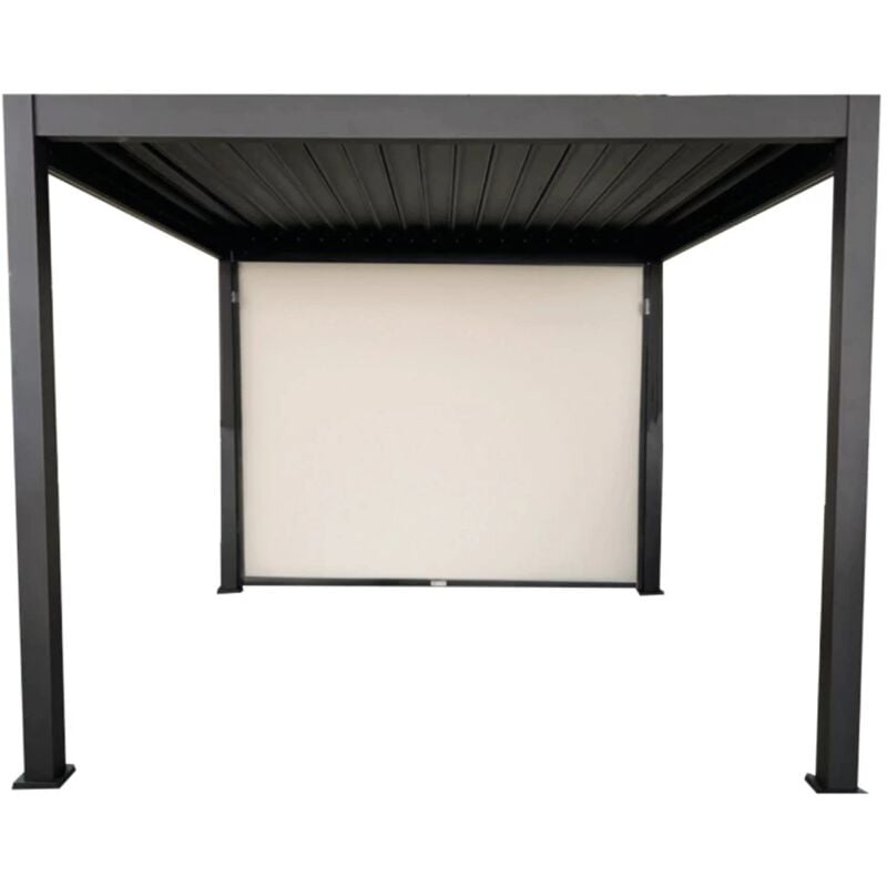 foto del prodotto tenda laterale oscurante per pergola bioclimatica euro garden atena ed era in textilene ecr lato 4 mt