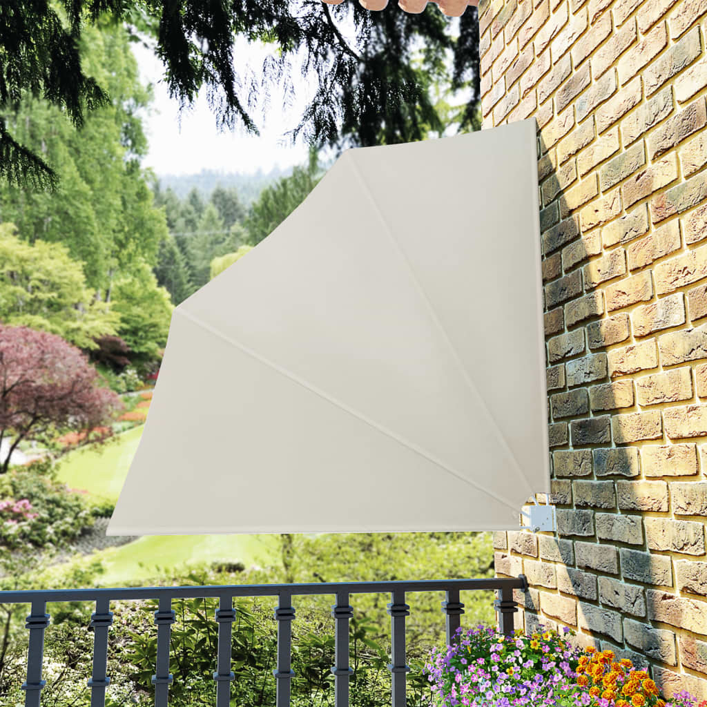 foto del prodotto tenda laterale per balcone pieghevole crema 140x140 cm cod mxl 15337