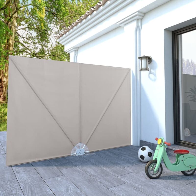 foto del prodotto tenda laterale per terrazza pieghevole crema 240x160 cm cod mxl 5761
