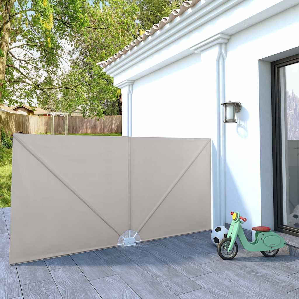foto del prodotto tenda laterale per terrazza pieghevole crema 300x150 cm