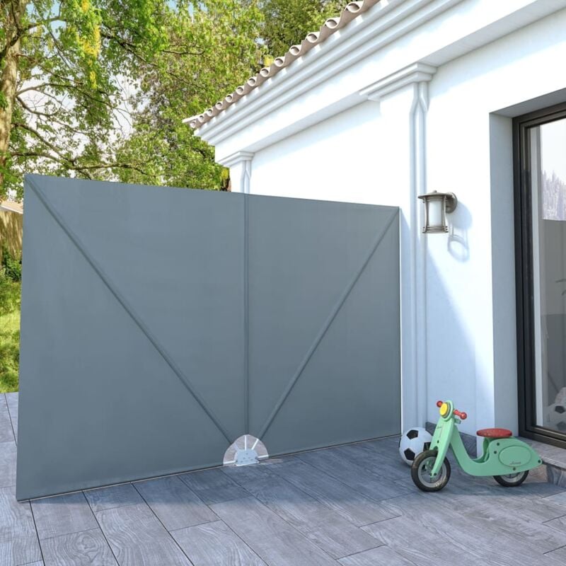 foto del prodotto tenda laterale per terrazza pieghevole grigio 300x200 cm vidaxl