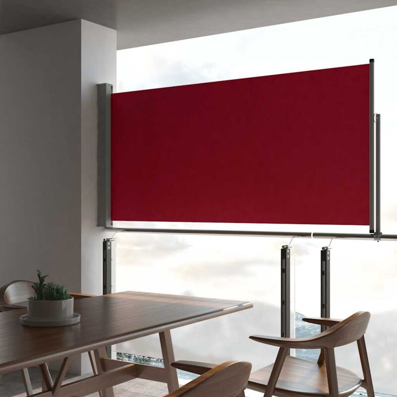 foto del prodotto tenda laterale retrattile per patio 120x300 cm rossa vidaxl
