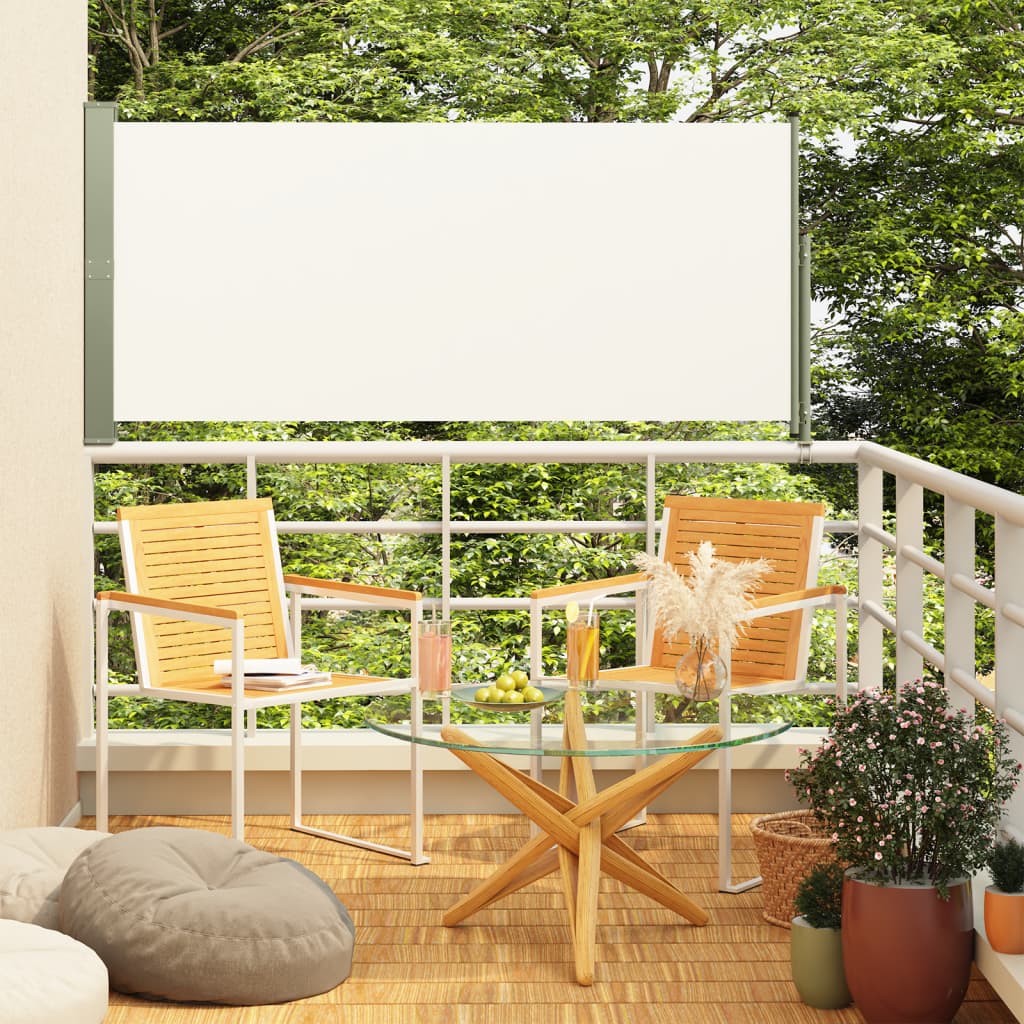 foto del prodotto tenda laterale retrattile per patio 140x300 cm crema cod mxl 26794