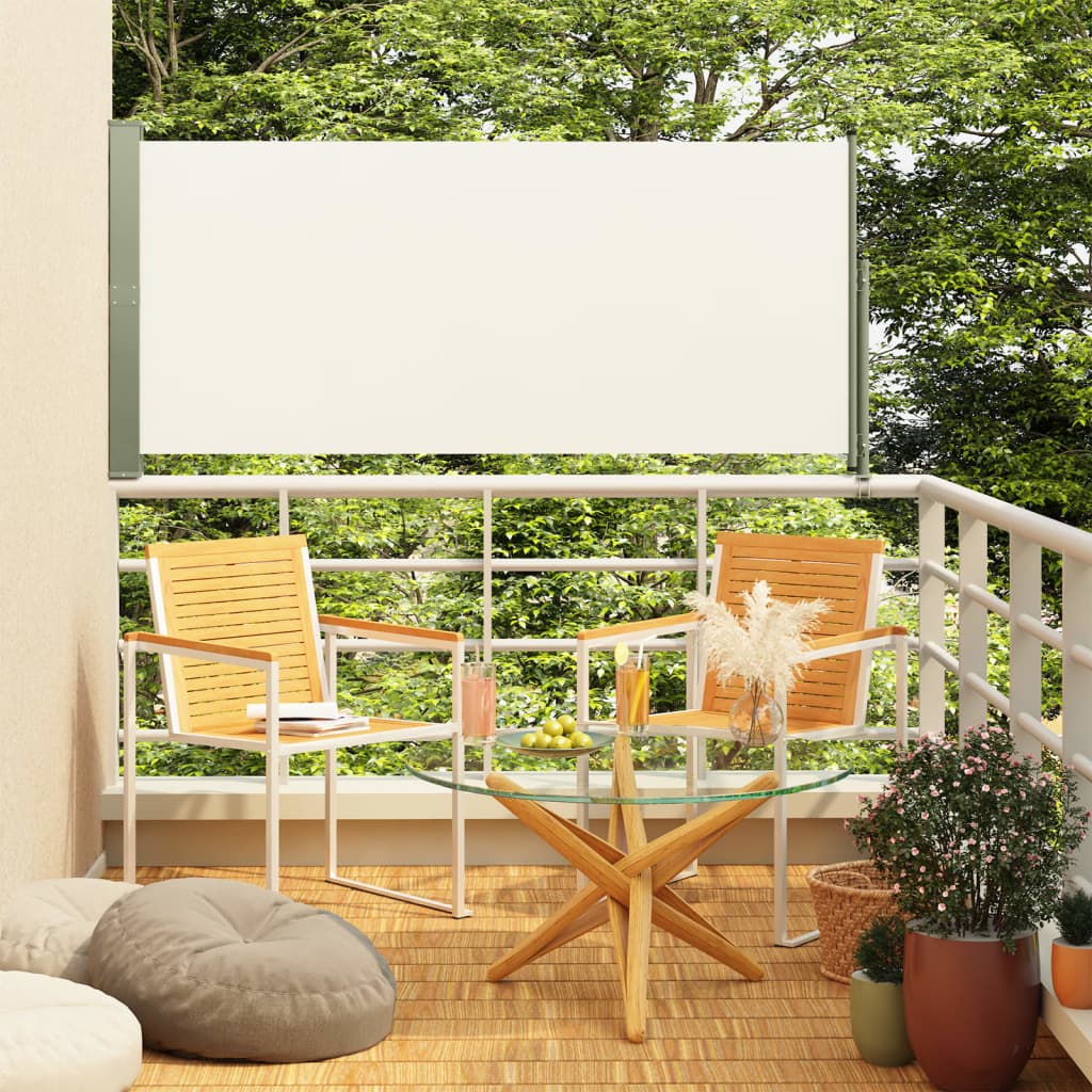 foto del prodotto tenda laterale retrattile per patio 160x300 cm crema cod mxl 6672