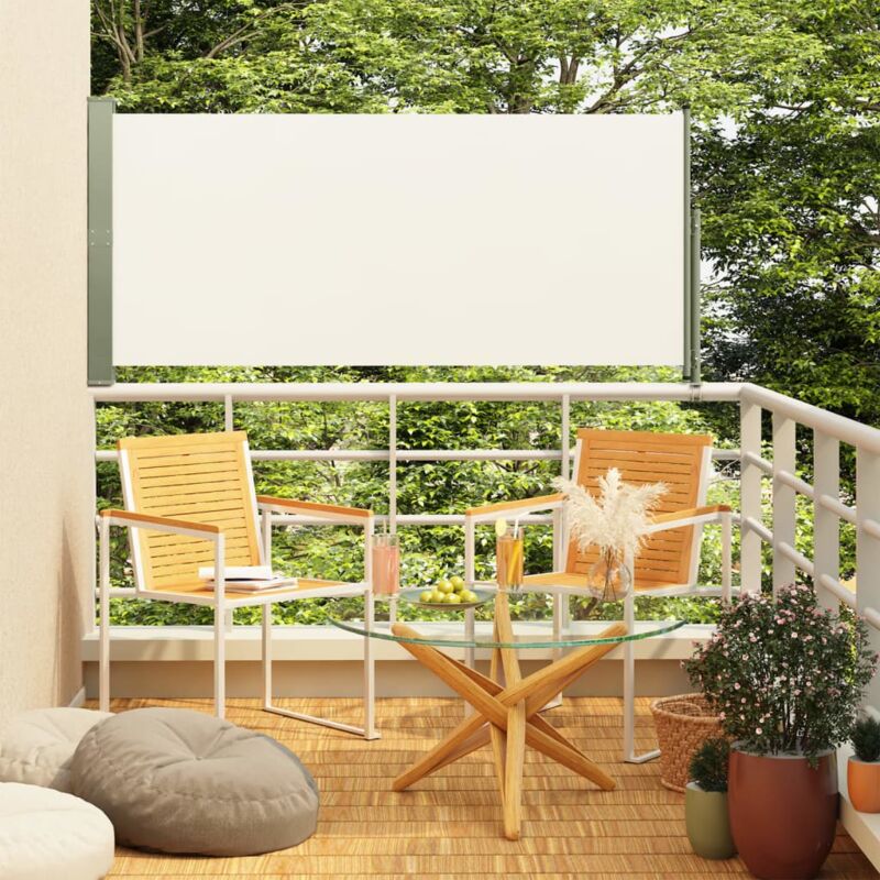 foto del prodotto tenda laterale retrattile per patio 160x300 cm crema vidaxl