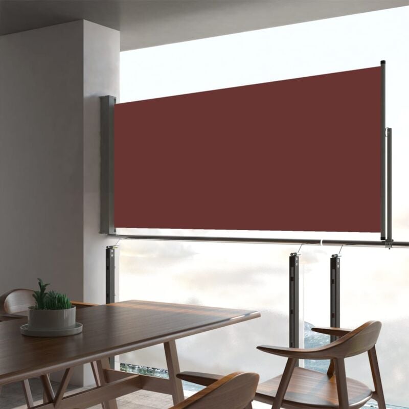 foto del prodotto tenda laterale retrattile per patio 60x300 cm marrone vidaxl