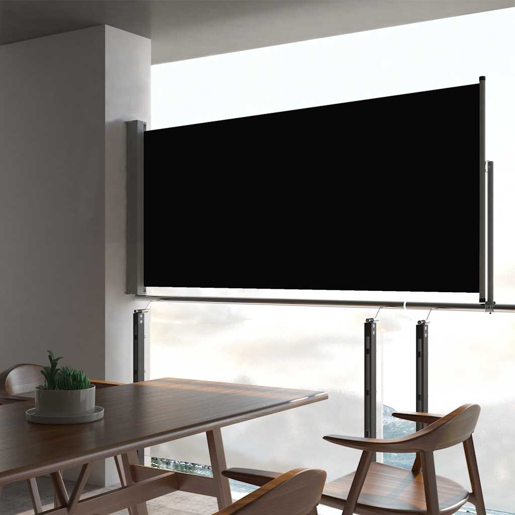 foto del prodotto tenda laterale retrattile per patio 60x300 cm nero cod mxl 6255