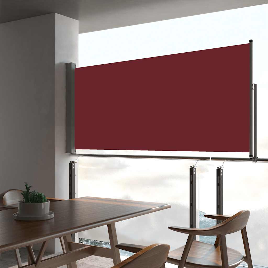 foto del prodotto tenda laterale retrattile per patio 60x300 cm rossa cod mxl 25066