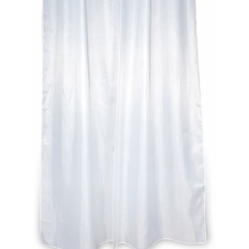 foto del prodotto tenda lavabile doccia vasca in poliestere h 200 bianca con ganci mod. blanca 180 cm