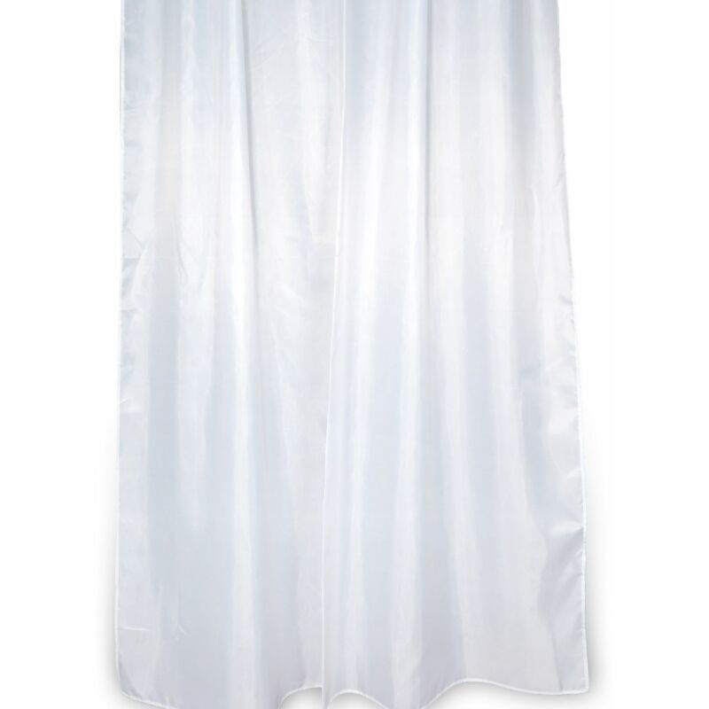 foto del prodotto tenda lavabile doccia vasca in poliestere h 200 bianca con ganci mod. blanca 240 cm