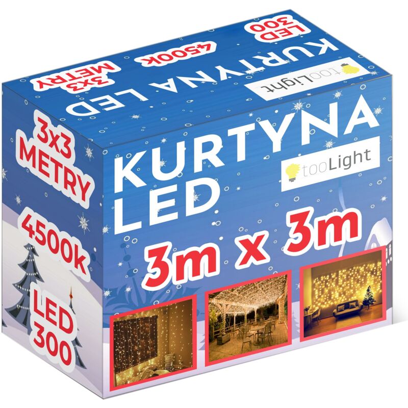 foto del prodotto tenda led 300 diodo 3x3m