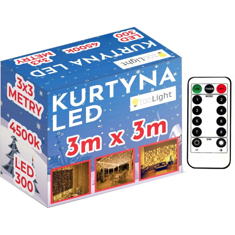 foto del prodotto tenda led 300 diodo 3x3m