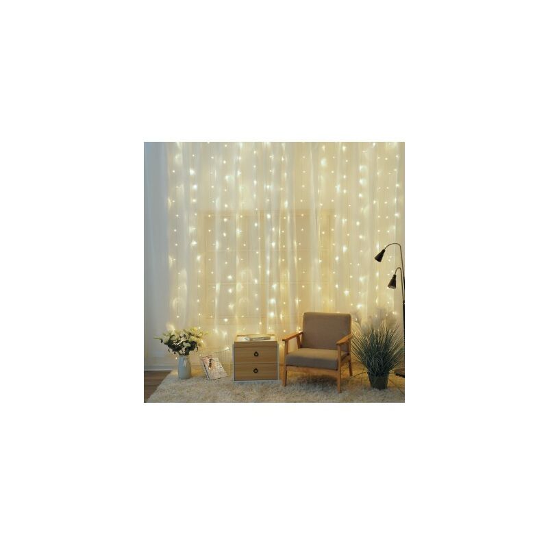 foto del prodotto tenda led luminosa 2x2m luce fredda
