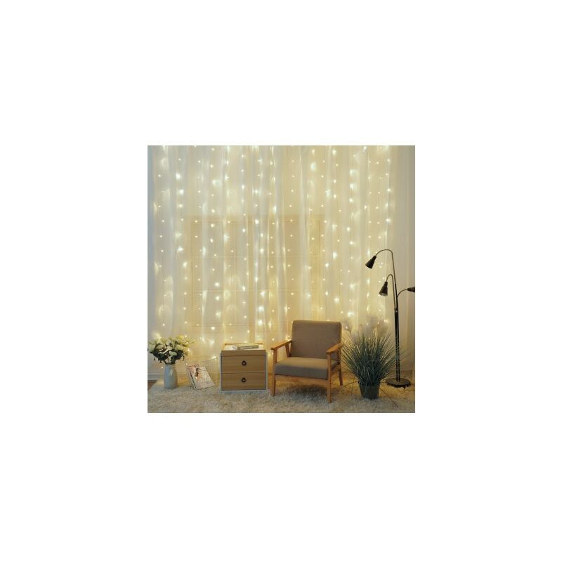 foto del prodotto tenda led luminosa 3x2m luce fredda