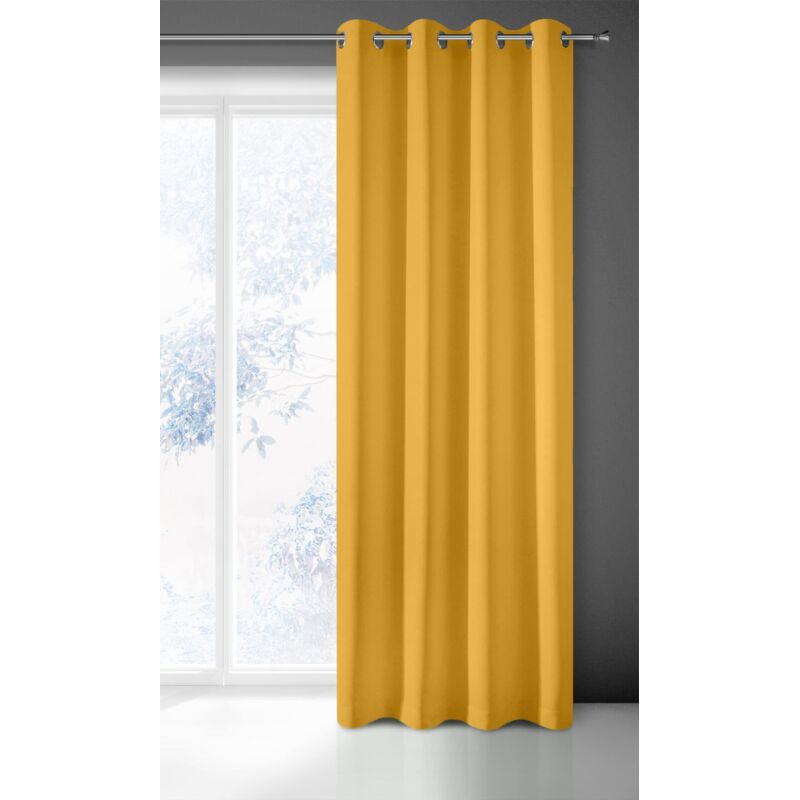 foto del prodotto tenda liscia, semplice, tinta unita, 8 occhielli, moderna, camera da letto, soggiorno, camera dei bambini, 1 pezzo singolo eurofirany