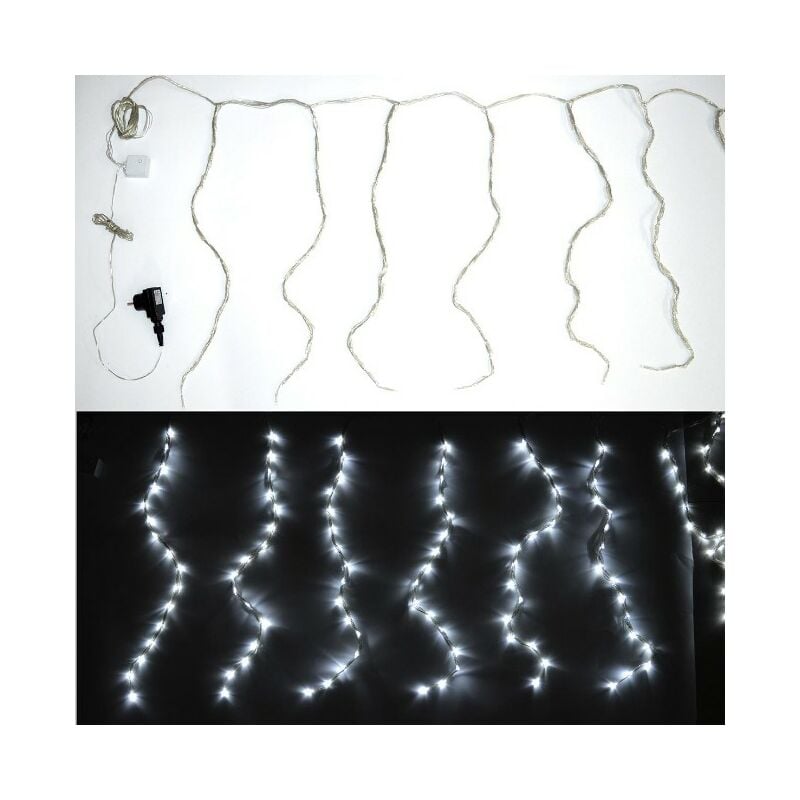 foto del prodotto tenda luminosa 280cm bianco freddo 256 led
