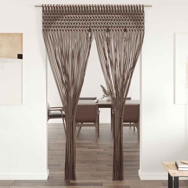 foto del prodotto tenda macram grigio talpa 140x240 cm in cotone vidaxl