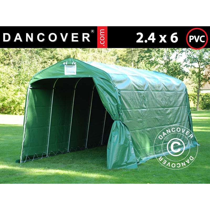 foto del prodotto tenda magazzino tenda garage pro 2,4x6x2,34m pvc, verde