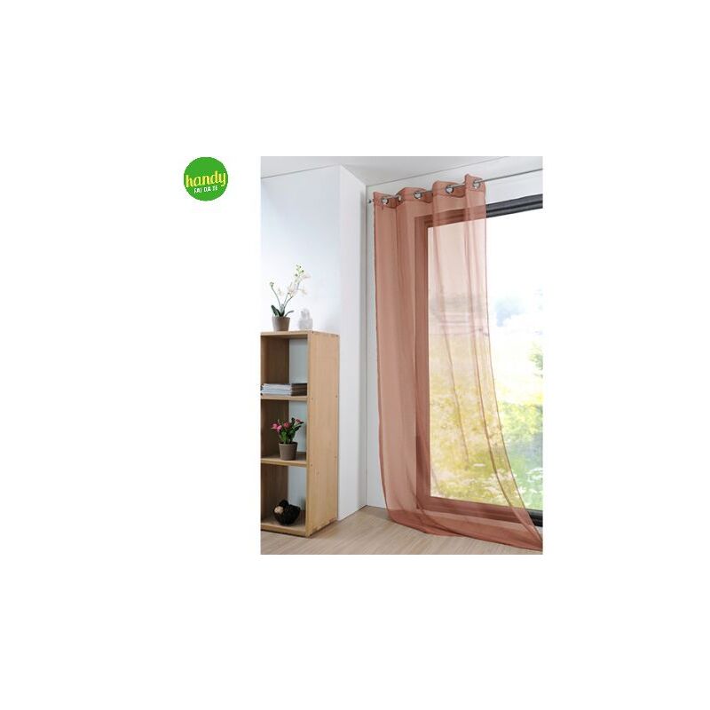 foto del prodotto tenda monna sa stof con velo misura 140 x 280 cm colore terracotta