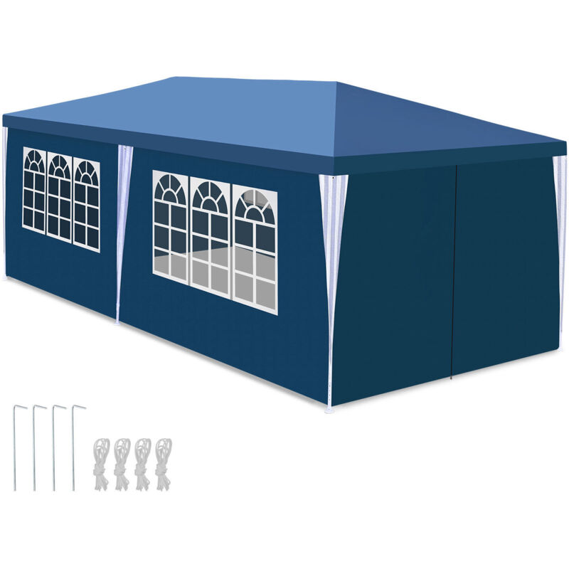 foto del prodotto tenda o pergolato tenda per ricevimenti con pannelli laterali rimovibili grande verde 3x6m swanew