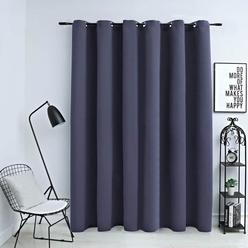 foto del prodotto tenda oscurante con anelli in metallo antracite 290x245 cm vidaxl