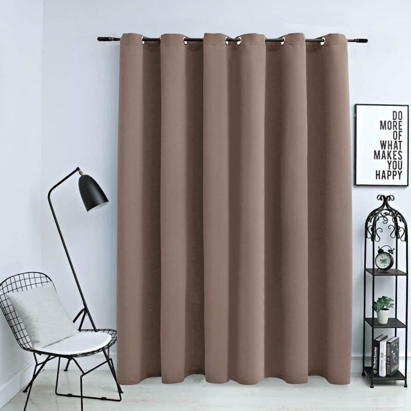 foto del prodotto tenda oscurante con anelli in metallo grigio talpa 290x245 cm vidaxl