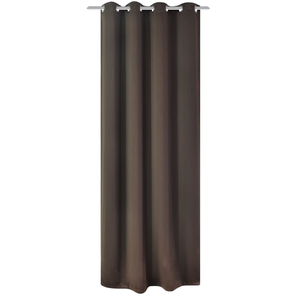 foto del prodotto tenda oscurante con occhielli in metallo 270x245 cm marrone cod mxl 64875