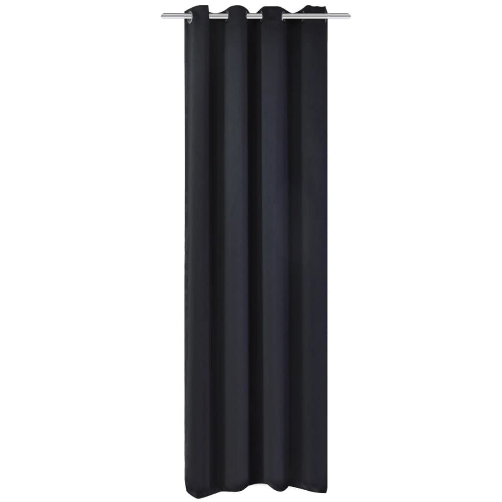 foto del prodotto tenda oscurante con occhielli in metallo 270x245 cm nera cod mxl 70963
