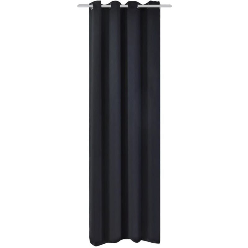 foto del prodotto tenda oscurante con occhielli in metallo 270x245 cm nera vidaxl