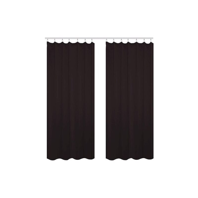 foto del prodotto tenda oscurante con occhielli tende drappeggi opache finestra 135 x 245 cm 2x antracite ,tenda senza cinghie woltu