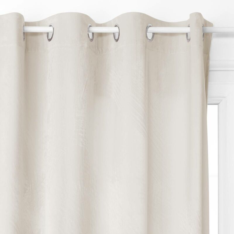 foto del prodotto tenda oscurante dolce in velluto bianco avorio 140x260cm atmosphera cr ateur d int rieur