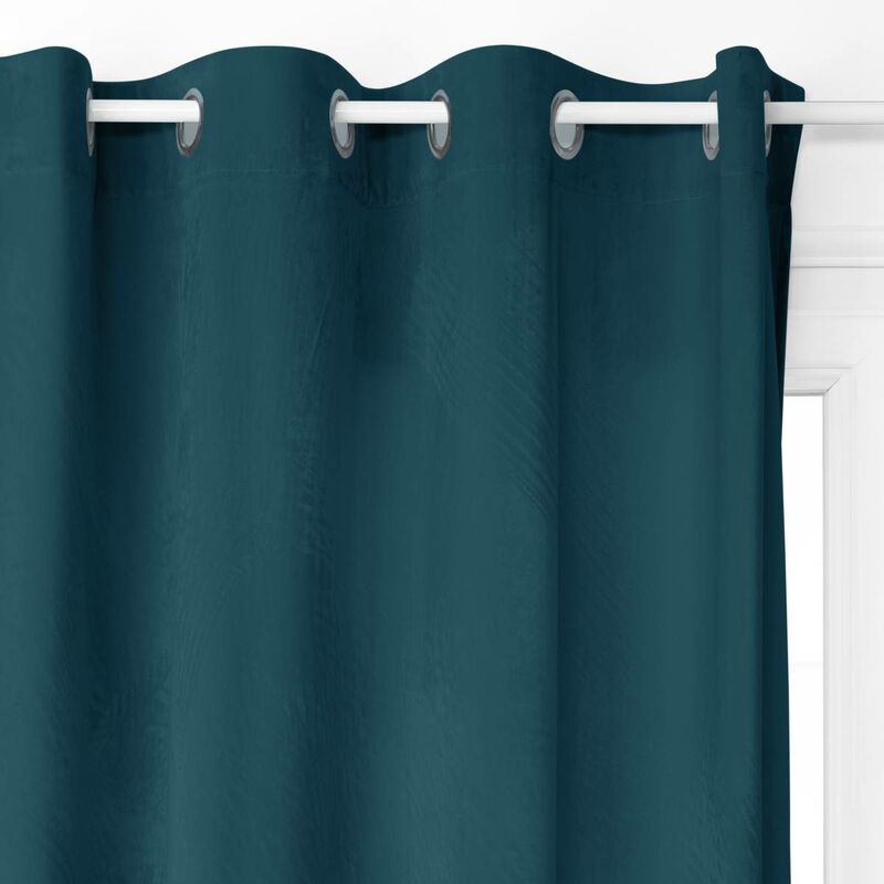 foto del prodotto tenda oscurante dolce in velluto blu anatra 140x260cm atmosphera cr ateur d int rieur