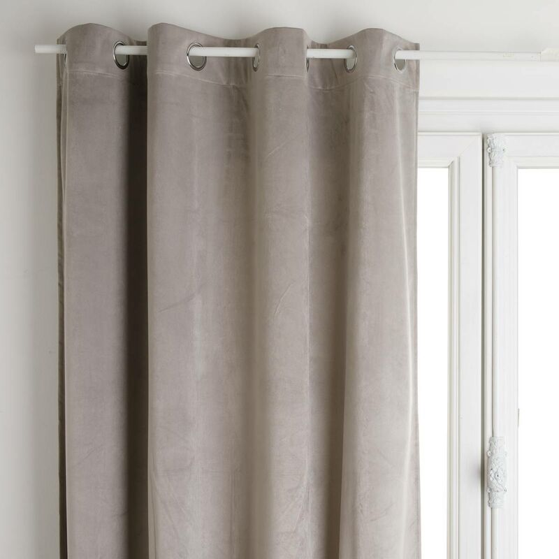 foto del prodotto tenda oscurante in velluto grigio mouse 140x260cm atmosphera cr ateur d int rieur